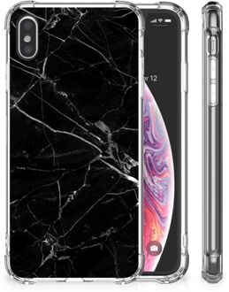 B2Ctelecom iPhone Xs Max  TPU-siliconen Hoesje Marmer Zwart