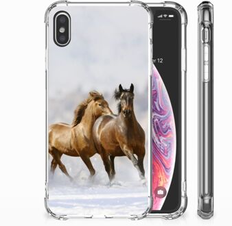 B2Ctelecom iPhone Xs Max  TPU-siliconen Hoesje Paarden