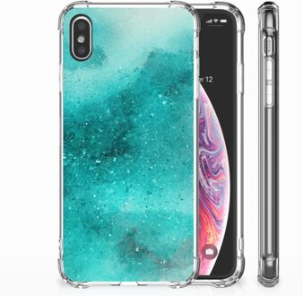 B2Ctelecom iPhone Xs Max  TPU-siliconen Hoesje Painting Blue