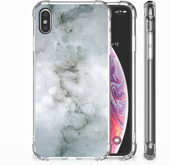 B2Ctelecom iPhone Xs Max  TPU-siliconen Hoesje Painting Grey