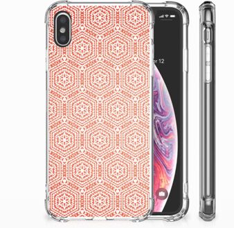 B2Ctelecom iPhone Xs Max  TPU-siliconen Hoesje Pattern Orange