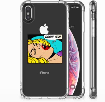 B2Ctelecom iPhone Xs Max  TPU-siliconen Hoesje Popart Oh Yes