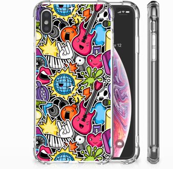 B2Ctelecom iPhone Xs Max  TPU-siliconen Hoesje Punk Rock