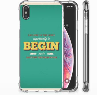 B2Ctelecom iPhone Xs Max  TPU-siliconen Hoesje Quote Begin