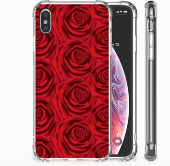 B2Ctelecom iPhone Xs Max  TPU-siliconen Hoesje Red Roses