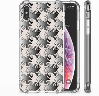 B2Ctelecom iPhone Xs Max  TPU-siliconen Hoesje Salamander Grey