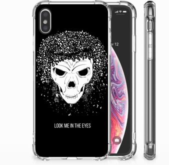 B2Ctelecom iPhone Xs Max  TPU-siliconen Hoesje Skull Hair