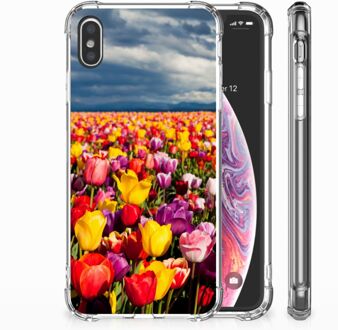 B2Ctelecom iPhone Xs Max  TPU-siliconen Hoesje Tulpen