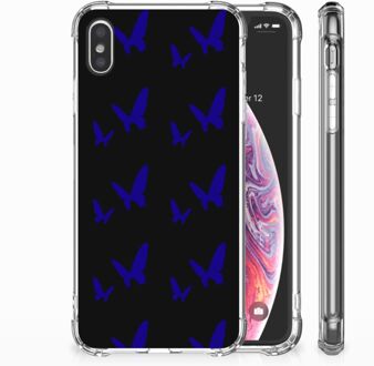 B2Ctelecom iPhone Xs Max  TPU-siliconen Hoesje Vlinder Patroon