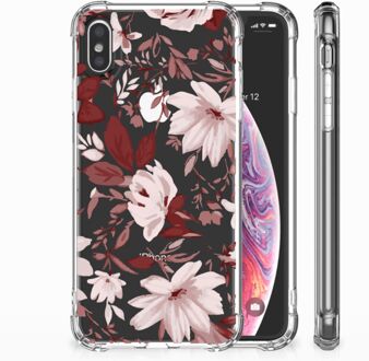 B2Ctelecom iPhone Xs Max  TPU-siliconen Hoesje Watercolor Flowers