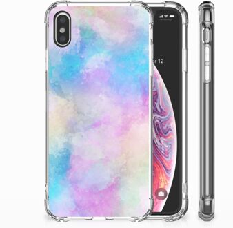 B2Ctelecom iPhone Xs Max  TPU-siliconen Hoesje Watercolor Light