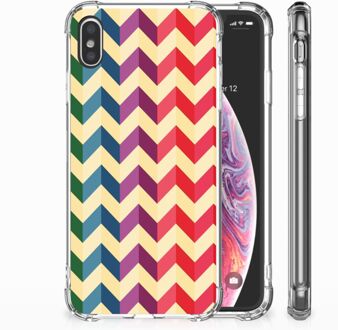 B2Ctelecom iPhone Xs Max  TPU-siliconen Hoesje Zigzag Color