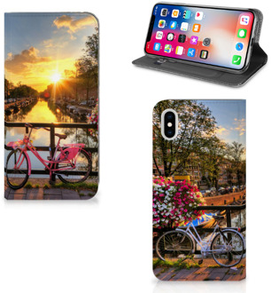 B2Ctelecom iPhone Xs Max Uniek Standcase Hoesje Amsterdamse Grachten