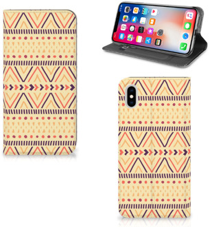 B2Ctelecom iPhone Xs Max Uniek Standcase Hoesje Aztec Yellow