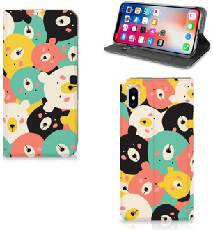 B2Ctelecom iPhone Xs Max Uniek Standcase Hoesje Bears