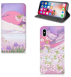 B2Ctelecom iPhone Xs Max Uniek Standcase Hoesje Bird Flying