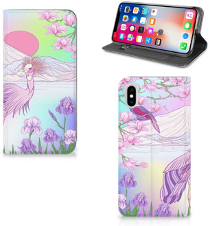 B2Ctelecom iPhone Xs Max Uniek Standcase Hoesje Bird