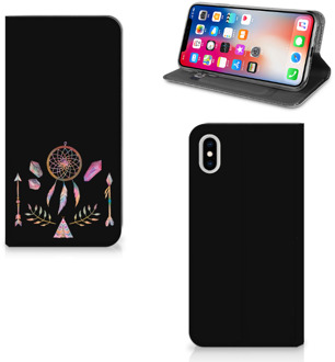 B2Ctelecom iPhone Xs Max Uniek Standcase Hoesje Boho Dreamcatcher