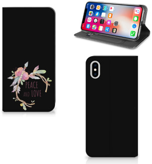 B2Ctelecom iPhone Xs Max Uniek Standcase Hoesje Boho Text