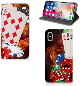 B2Ctelecom iPhone Xs Max Uniek Standcase Hoesje Casino