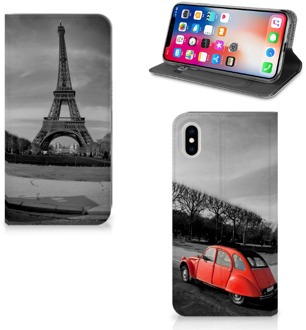 B2Ctelecom iPhone Xs Max Uniek Standcase Hoesje Eiffeltoren