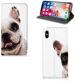 B2Ctelecom iPhone Xs Max Uniek Standcase Hoesje Franse Bulldog