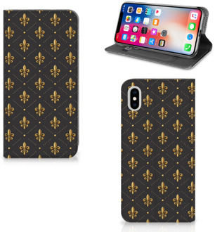 B2Ctelecom iPhone Xs Max Uniek Standcase Hoesje Franse Lelie