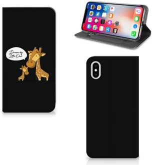 B2Ctelecom iPhone Xs Max Uniek Standcase Hoesje Giraffe