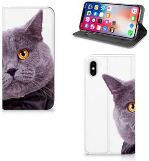 B2Ctelecom iPhone Xs Max Uniek Standcase Hoesje Kat