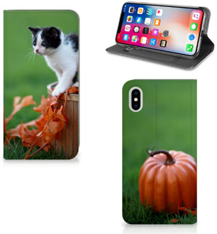 B2Ctelecom iPhone Xs Max Uniek Standcase Hoesje Kitten