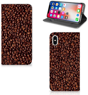 B2Ctelecom iPhone Xs Max Uniek Standcase Hoesje Koffiebonen