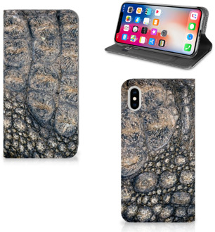 B2Ctelecom iPhone Xs Max Uniek Standcase Hoesje Krokodillenprint