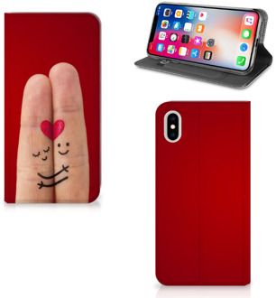 B2Ctelecom iPhone Xs Max Uniek Standcase Hoesje Liefde