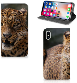 B2Ctelecom iPhone Xs Max Uniek Standcase Hoesje Luipaard