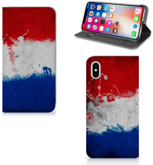 B2Ctelecom iPhone Xs Max Uniek Standcase Hoesje Nederlandse Vlag