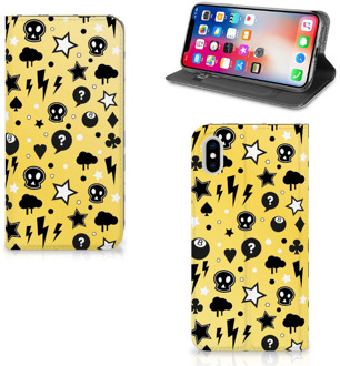 B2Ctelecom iPhone Xs Max Uniek Standcase Hoesje Punk Yellow