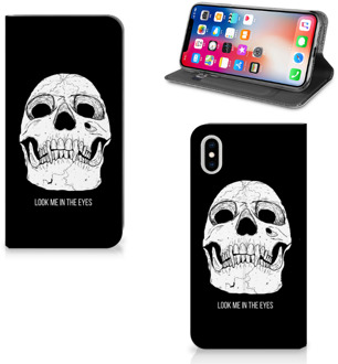 B2Ctelecom iPhone Xs Max Uniek Standcase Hoesje Skull Eyes