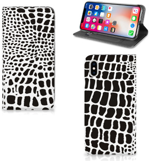 B2Ctelecom iPhone Xs Max Uniek Standcase Hoesje Slangenprint