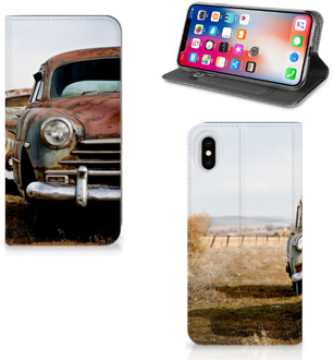 B2Ctelecom iPhone Xs Max Uniek Standcase Hoesje Vintage Auto