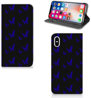 B2Ctelecom iPhone Xs Max Uniek Standcase Hoesje Vlinder Patroon