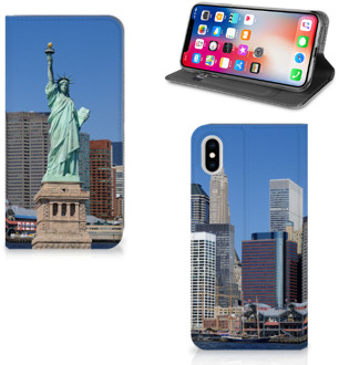 B2Ctelecom iPhone Xs Max Uniek Standcase Hoesje Vrijheidsbeeld