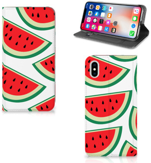 B2Ctelecom iPhone Xs Max Uniek Standcase Hoesje Watermelons