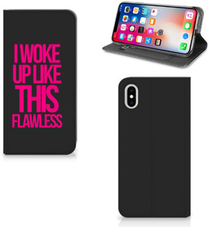 B2Ctelecom iPhone Xs Max Uniek Standcase Hoesje Woke Up