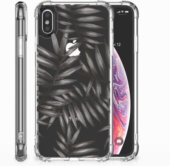 B2Ctelecom iPhone Xs | X/10 Back cover Leaves Grey