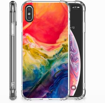 B2Ctelecom iPhone Xs | X/10 Backcase Watercolor Dark