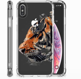 B2Ctelecom iPhone Xs | X/10 Backcase Watercolor Tiger