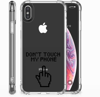 B2Ctelecom iPhone Xs | X/10 Shockproof Siliconen Hoesje  Finger DTMP