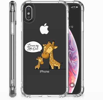 B2Ctelecom iPhone Xs | X/10 Shockproof Siliconen Hoesje  Giraffe