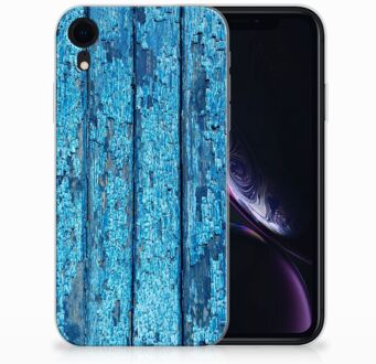 B2Ctelecom iPhoneXR Hoesje Wood Blue