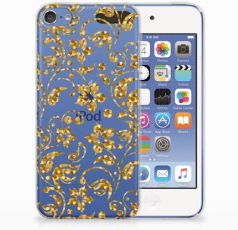 B2Ctelecom iPod Touch 5 | 6 TPU Hoesje Design Gouden Bloemen